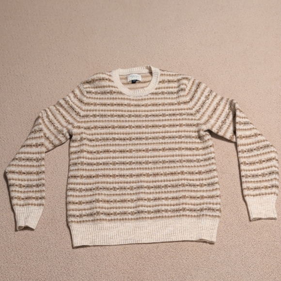 American Eagle Outfitters Other - American Eagle Beige and Brown Striped Crewneck Sweater